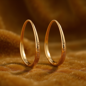 SabaNeeYc Orecchini a Cerchio in Oro Massiccio 18K, Design Minimalista, Gioielli Unisex per Uso Quotidiano - Product Image 2