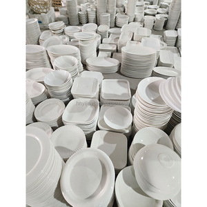 أطباق وأوعية بورسلين بيضاء بالجملة من المصنع، أدوات مائدة للمطاعم، بيع بالطن - Product Image 5