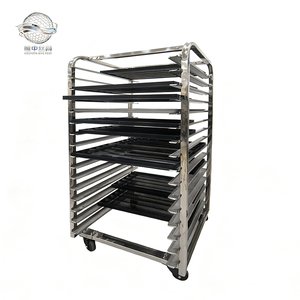 Chariot à tôle robuste en <span class=keywords><strong>acier</strong></span> inoxydable à 15/18/20 niveaux-Chariot à plateau de cuisson haute capacité pour boulangeries commerciales - Product Image 3