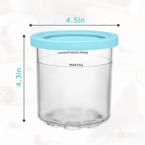 Récipient et gobelet de conservation pour crème glacée en plastique <span class=keywords><strong>Ninja</strong></span>, design moderne et simple, ne convient pas au micro-ondes, 301-500ML - Product Image 1