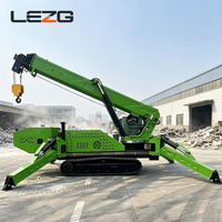 Mini-grue araignée tout-terrain 2 tonnes 4 tonnes à bras télescopique certifiée CE pour travaux de levage en hauteur