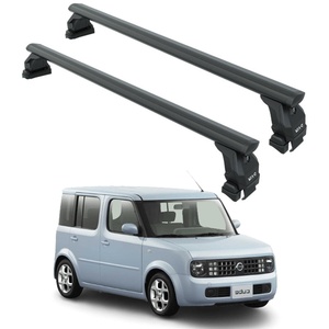 Barres transversales de toit en aluminium Nissan Cube Z11 2002-2008 Argent Noir Porte-bagages - Product Image 3