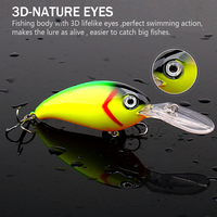 Vtavta 100mm 13g méga lèvre shad manivelle flottant truite vairon leurre topwater appât en plastique dur manivelles leurre de pêche