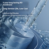 Purificateur d'eau électrique sous évier 1200G à haut débit avec robinet intelligent, surveillance TDS, filtration par osmose inverse RO et détartrage