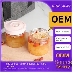 Pot en verre transparent de qualité alimentaire pour <span class=keywords><strong>nid</strong></span> <span class=keywords><strong>d</strong></span>'oiseau, prêt à consommer, avec couvercle, pour miel de colombe des neiges et confiture de pêche - Product Image 2