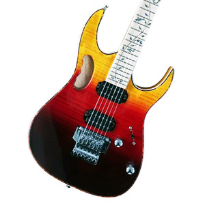 Paisen double rocker tigre motif placage arbre de vie tilleul électrique semi 24 frette guitare électrique acoustique - Product Image 2