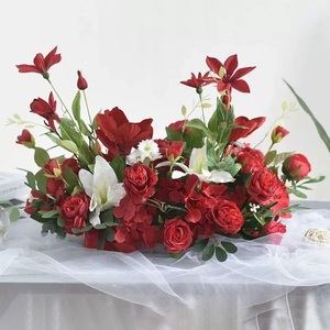 Bola de flores de seda táctil realista para telón de fondo de boda decoración de centro de mesa decoración de bolas de flores artificiales de Navidad - Product Image 5