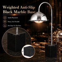 Lampe chauffante pour aliments XINGPAI, équipement de restauration, buffet, restaurant, hôtel, élégante lampe chauffante électrique argentée avec base en marbre