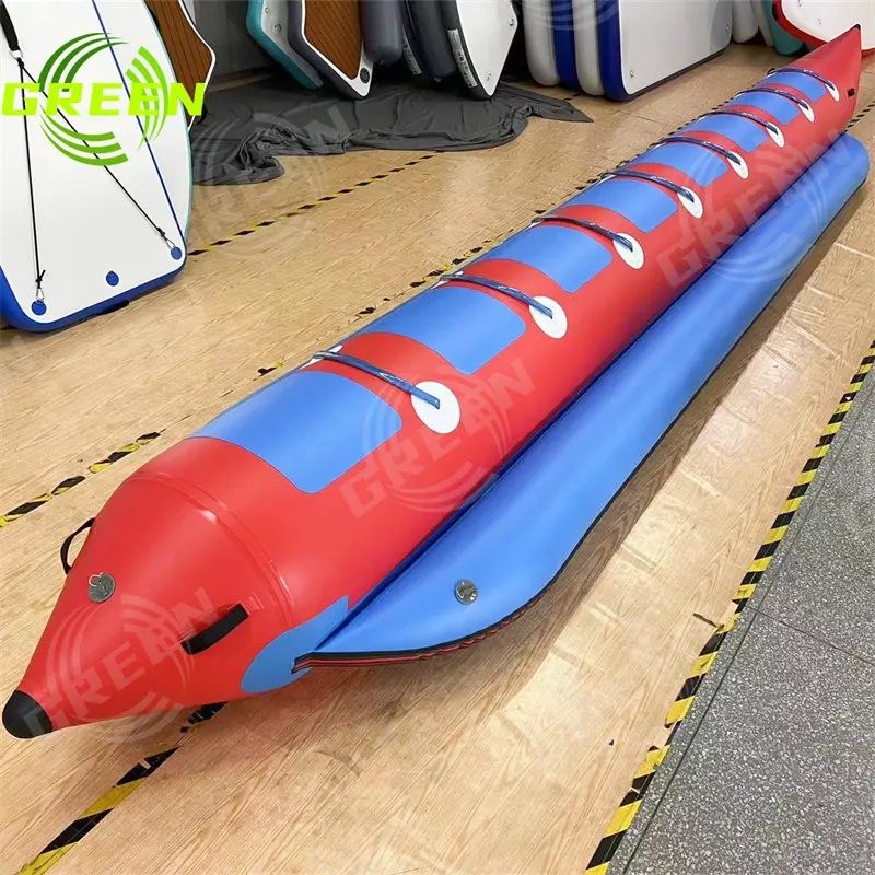 6 người xách tay 0.9mm bạt PVC towable ống thể thao dưới nước Inflatable máy bay phản lực trượt tuyết thuyền nước chuối bên thuyền để bán