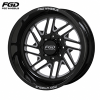 Jantes en alliage d'aluminium forgé FGD Custom Gloss Silver Super Single 8x6.5 8x170 8x180 22 24 26 pouces pour camions GMC Ford Chevy