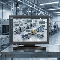 17 İnç 4:3 AU Açık Çerçeveli Endüstriyel Monitör 1280*1024 HDMI VGA AV BNC Kapasitif Dokunmatik Ekran