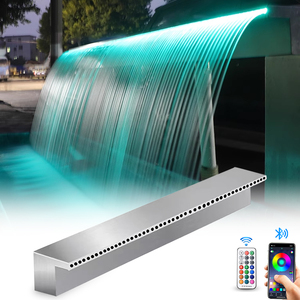 Cascata d'Acqua per Piscina a Prezzo di Fabbrica, Fontana LED da Interno, Cascata in Acrilico e Acciaio Inossidabile per Piscina - Product Image 1
