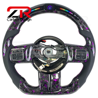 Volante Deportivo de Cuero con Fibra de Carbono Forjada LED para Jeep Wrangler JK JL TJ KJ Srt8 Wk1 Wk2 Grand Cherokee Kl 2011-2017