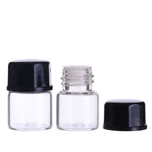 1ml <b>Mini</b> Empty clear Fragrances Essential Oil Sample Small Glass Perfume <b>Bottles</b> With Screw Cap - Product Image 4