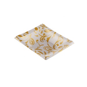 Nouveauté 2024, élégante vaisselle jetable en plastique rigide, assiettes en plastique noires pour mariage, <span class=keywords><strong>service</strong></span> <span class=keywords><strong>de</strong></span> gâteaux pour restaurant, fête, cuisine, vente en gros - Product Image 6