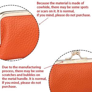Monedero AndoBag para Mujer, de Cuero Vacuno Genuino, Bolso de Mano Elegante para Dama, Mini Bolsa para Guardar Lápiz Labial con Cierre de Beso 1472 - Product Image 2