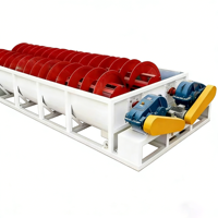 Machine intégrée double-axe haute résistance de type spirale pour le lavage du sable, l'élimination de l'eau et le criblage, capacité 50-300t/h, AC