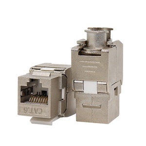 RJ45 CAT6 CAT6A <span class=keywords><strong>CAT7</strong></span> Mô-đun <span class=keywords><strong>FTP</strong></span> Được Bảo Vệ Bằng Hợp Kim Kẽm RJ45 180 Độ Mạng Không Công Cụ Mô-đun STP CAT6 <span class=keywords><strong>Jack</strong></span> <span class=keywords><strong>Keystone</strong></span> - Product Image 2