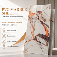 Panneau mural en PVC UV moderne, imperméable, ignifuge, résistant à l'humidité, antidérapant, insonorisant, imitation marbre, pour appartement, salle de sport, hôpital