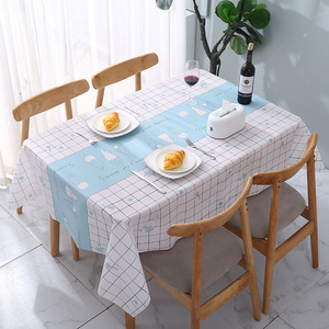 Creative Printed <b>Tablecloth</b> <b>Rectangle</b> PEVA Waterproof Oil Proof Home Use - Product Image 1