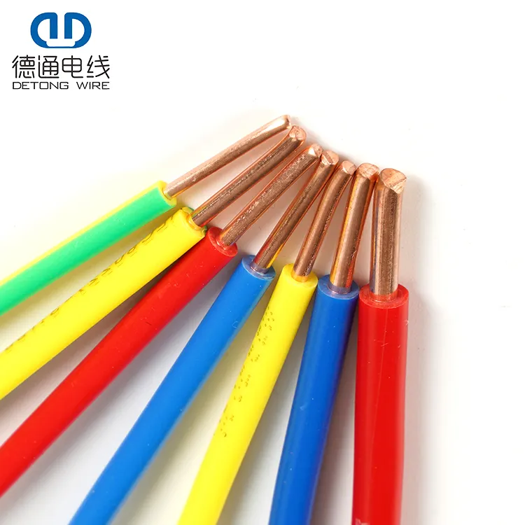 H05V-U de cobre puro, alambre de cobre H07V-U, estándar CE, 100% mm, 1,5mm, 4mm, 6mm, 10mm, envío directo