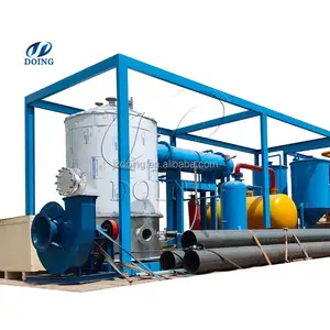 10TPD Máquina de destilação de óleo usado para reciclagem a diesel com catalisadores Usado planta de tratamento de óleo usado planta de refino de petróleo