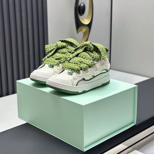 Sneakers Chunky Dad Unisexe Personnalisables pour Couple, Chaussures de Marche Rétro à Plateforme Antidérapantes, Lacets Colorés, Cuir Véritable, Toutes Saisons - Product Image 5