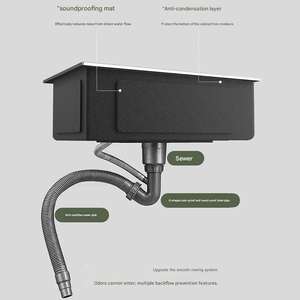 Lavavajillas Automático Multifuncional Integrado, Pantalla Digital Tipo Teclado de Piano, Fregadero de Cocina con Cascada, Fregadero de Cocina Digital - Product Image 5