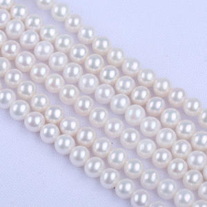 Perles d'eau douce naturelles blanches et roses de 5,5 à 6 mm en position régulière pour la fabrication de colliers et de bracelets en perles DIY, accessoires en gros - Product Image 4