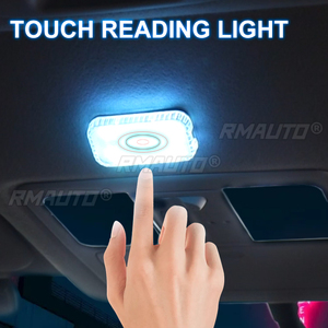 LED Touch Light Mini <b>Wireless</b> Car Interior Lighting Auto Roof Ceiling Reading <b>Lamp</b> for Door Foot Trunk Storage Box USB Charging - Product Image 3