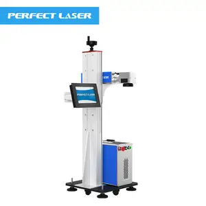 Laser perfeito-Fibra profissional Flying Laser Marking Machine para produção em massa marcação a laser máquina on-line