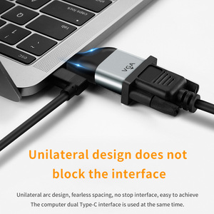 Nhà Sản Xuất Xách Tay Mini HD Video Usb Loại C Để <span class=keywords><strong>Vga</strong></span> Chuyển Đổi Adapter Cho Mac Và Loại C Windows Máy Tính Xách Tay Android Tablet Điện Thoại - Product Image 4