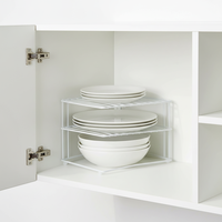 Égouttoir à vaisselle et support à assiettes portable en fil métallique à 2 niveaux, non pliable, durable, de haute qualité pour solution de rangement domestique