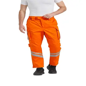 China Supplier Hi Vis Workwear 100% Cotton Heavyweight 190gsm Safety Trousers Work Cargo Pants For Men