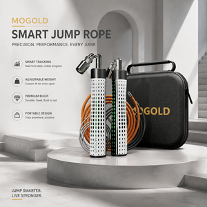 Corde à sauter <span class=keywords><strong>de</strong></span> <span class=keywords><strong>luxe</strong></span> réglable personnalisée <span class=keywords><strong>de</strong></span> haute qualité pour la forme physique et la musculation Corde à sauter lestée en fil d'acier - Product Image 4