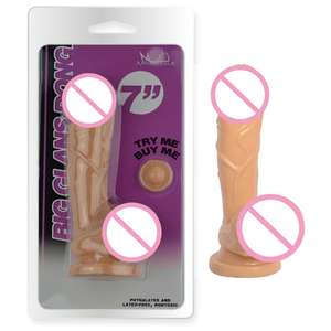 Großer Glans-Dildo mit Realistischem Großem Kopf, TPE-Material, Strukturierter Schaft, Weiches Flexibles Design, Starker Saugnapf-Basis, Wasserdicht - Product Image 6