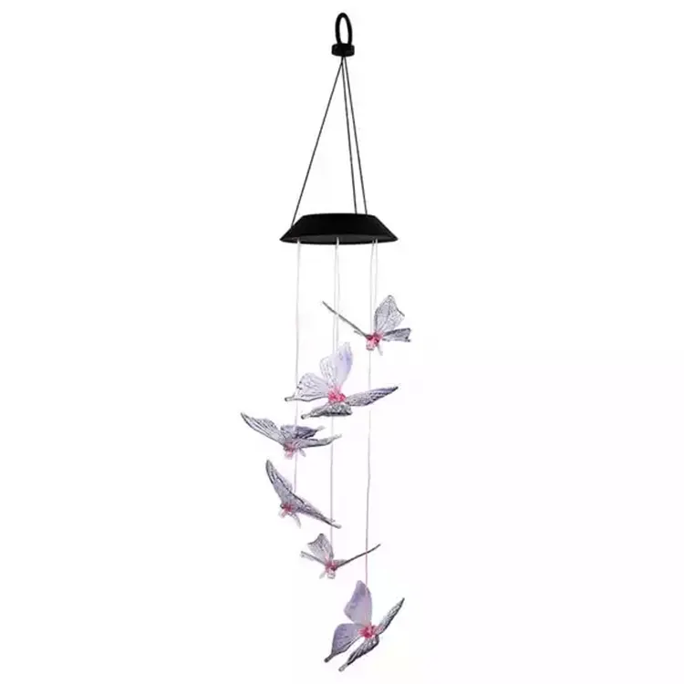 Eetkamer Verlichting Moderne Kroonluchters Outdoor Decoratie Led Zonne-Energie Wind Bell Zonne-Energie Vlinder Wind Gong