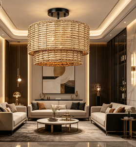 E27 Pendant <strong>Lamp</strong> Hand-Woven Bamboo Rattan <strong>Lamp</strong> Shade Natural Light <strong>Lampshade</strong> Small to <strong>Large</strong> Sizes <strong>for</strong> Home Use Dining Room Bar - Product Image 6