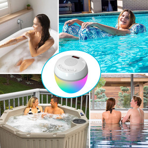 Hot bán TWS <span class=keywords><strong>5W</strong></span> IPX8 không thấm nước Stereo LCD kỹ thuật số nhiệt kế hồ bơi vườn không dây nổi bồn tắm nước nóng loa Loa - Product Image 6