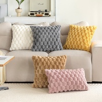 Vente en gros de housses de coussin en velours tortue de couleur unie oreiller décoratif