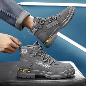 Bốt Giày nam mùa thu Giày Chạy Bộ dây buộc cao cổ lưới trên không thấm nước ngoài trời leo núi sa mạc chiến đấu xu hướng thời trang - Product Image 4