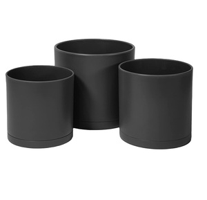 Macetas para Plantas <span class=keywords><strong>de</strong></span> Interior y Exterior con Orificios <span class=keywords><strong>de</strong></span> Drenaje y Platos, Macetas <span class=keywords><strong>de</strong></span> Plástico Ligeras Multicolores para Decoración del Hogar - Product Image 1