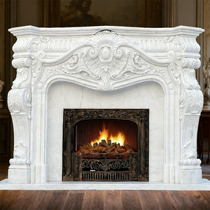 Manto de mármol independiente moderno hecho <span class=keywords><strong>a</strong></span> medida con control remoto para chimeneas en salas de estar y hoteles - Product Image 5