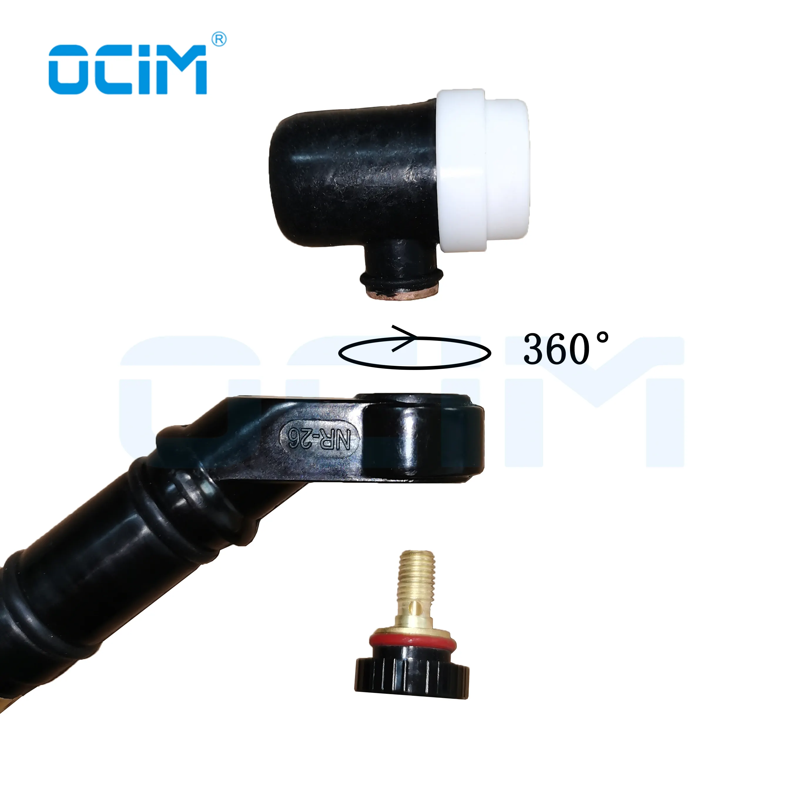 NR26 Tig Head 360 Swivel Rotate Spin NeckHead For WP26 Gss Cooled Argon Arc Welding Torch