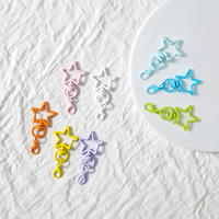 Porte-clés colorés avec mousquetons pivotants et fermoirs à ressort pour accessoires de décoration légers pour sacs DIY