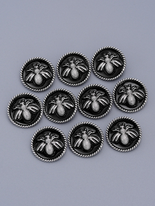 Thiết Kế Sáng Tạo 21Mm Cổ Điển Ong Hình Dạng Kim Loại Nút Trang Trí Tay Khâu Nút Tùy Chỉnh Nút Cho Áo Len Cardigan Áo - Product Image 3