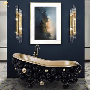 浴缸供应商尺寸定制垂直设计师独立现代成人浴缸豪华浴室浸泡独立式浴缸