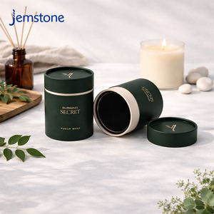 Boîte cylindrique en carton pour bougie en cire de soja biodégradable personnalisée, tube diffuseur d'arômes, emballage en tube de papier pour bougie - Product Image 1