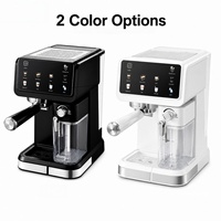 Machine à café expresso semi-automatique électrique professionnelle en acier inoxydable, 20 bars de haute pression, système de brassage rapide pour la maison