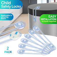 Verrou de sécurité pour bébé réglable, anti-pincement, pour porte coulissante de placard, PVC+ABS, verrou de tiroir de réfrigérateur, loquet d'injection, verrou de porte pour bébé
